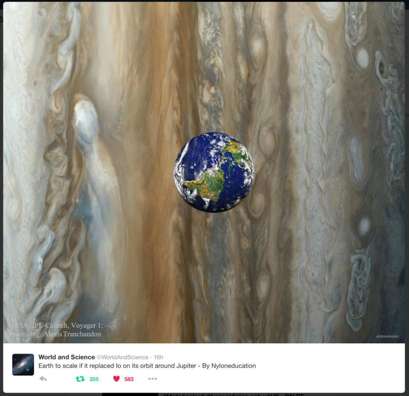 Jorden mot Jupiter